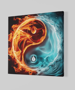 Alternative view of Vierkant canvas Schilderij Yin Yang