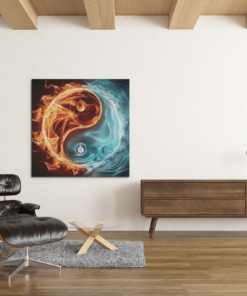 Vierkant canvas Schilderij Yin Yang - Afbeelding 4