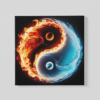 OEFE 1250 yin en yang vierkant canvas schilderij a