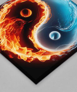 OEFE 1250 yin en yang vierkant canvas schilderij ab