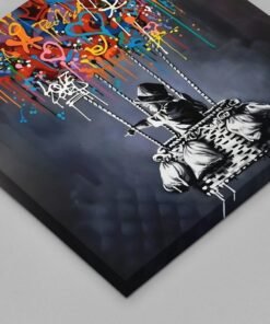 OEFE 1257 graffiti art balloon canvas schilderij d