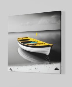 Alternative view of Houten Boot Canvas Schilderij