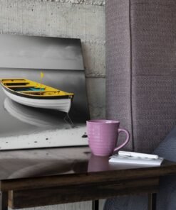 Houten Boot Canvas Schilderij - Afbeelding 3