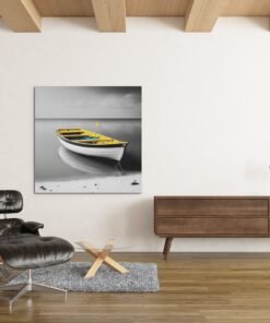 Houten Boot Canvas Schilderij - Afbeelding 4
