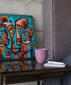 Vierkant Schilderijen Abstracte Kunst - Afbeelding 3