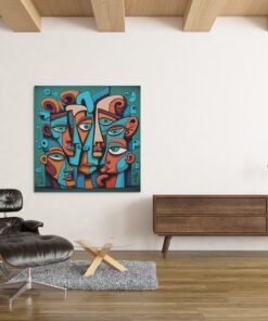 Vierkant Schilderijen Abstracte Kunst - Afbeelding 4