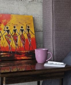 OEFE 1269 abstracte vrouwen vierkant schilderij b