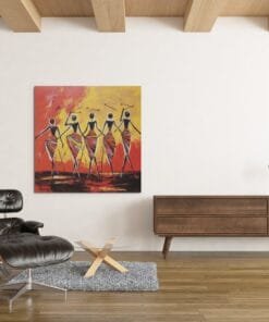 OEFE 1269 abstracte vrouwen vierkant schilderij d