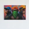 ALIVA 1392 drie apen in stijl canvas schilderij