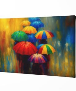 ALIVA 1403 moderne kunst met paraplus canvas schilderij a