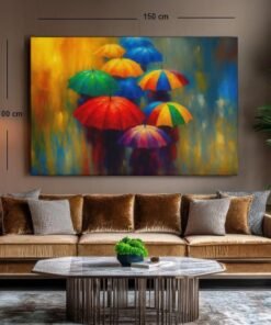 moderne-kunst-met-paraplu’s-canvas-schilderij-d