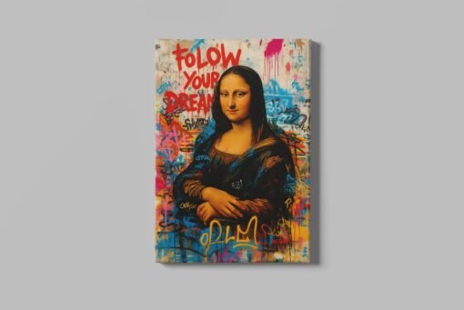 Graffiti Mona Lisa Canvas Schilderij