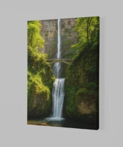 ALIVA 1405 prachtige waterval in het bos canvas schilderij a
