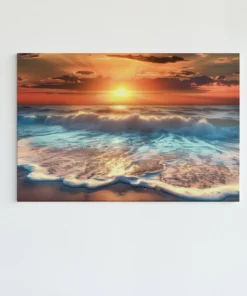 Canvas Schilderij Zonsondergang