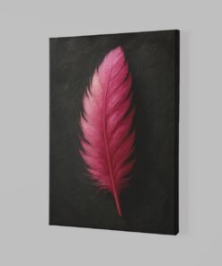 ALIVA 1429 roze veer canvas schilderij a 1