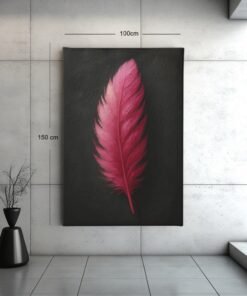 roze-veer-canvas-schilderij-c