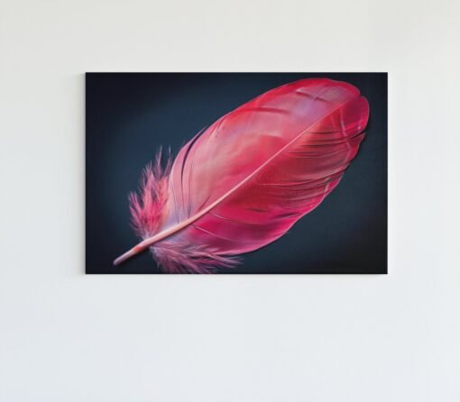 ALIVA 1429 roze veer canvas schilderij d