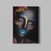 ALIVA 1430 vrouw en kleurrijke make up canvas schilderij d