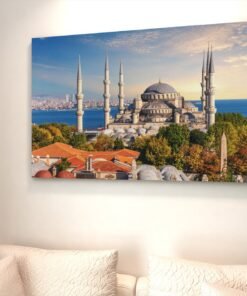 Sultan Ahmet Moskee Istanbul Canvas Schilderij - Afbeelding 3