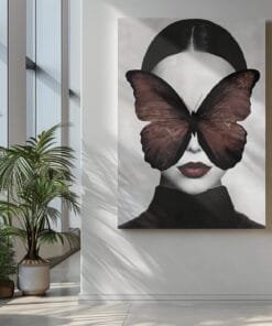 ALIVA 1436 vrouw met vlinder canvas schilderij