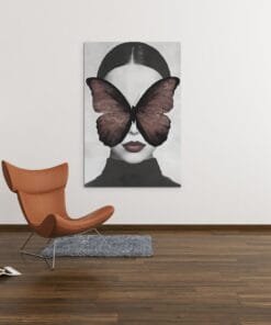 ALIVA 1436 vrouw met vlinder canvas schilderij b