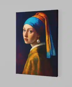 ALIVA 1437 vrouw met parel modern canvas schilderij 1 1