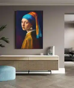 ALIVA 1437 vrouw met parel modern canvas schilderij a 1