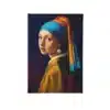 ALIVA 1437 vrouw met parel modern canvas schilderij d 1