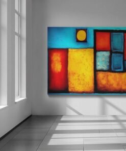 ALIVA 1439 canvas schilderij vormen abstract kleurrijk d
