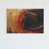 ALIVA 1441 abstracte kunst zwart oranje rood canvas schilderij