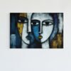 ALIVA 1443 2 gezichten abstract canvas schilderij