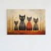 ALIVA 1445 katten familie canvas schilderij