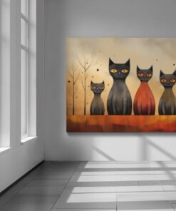 ALIVA 1445 katten familie canvas schilderij d