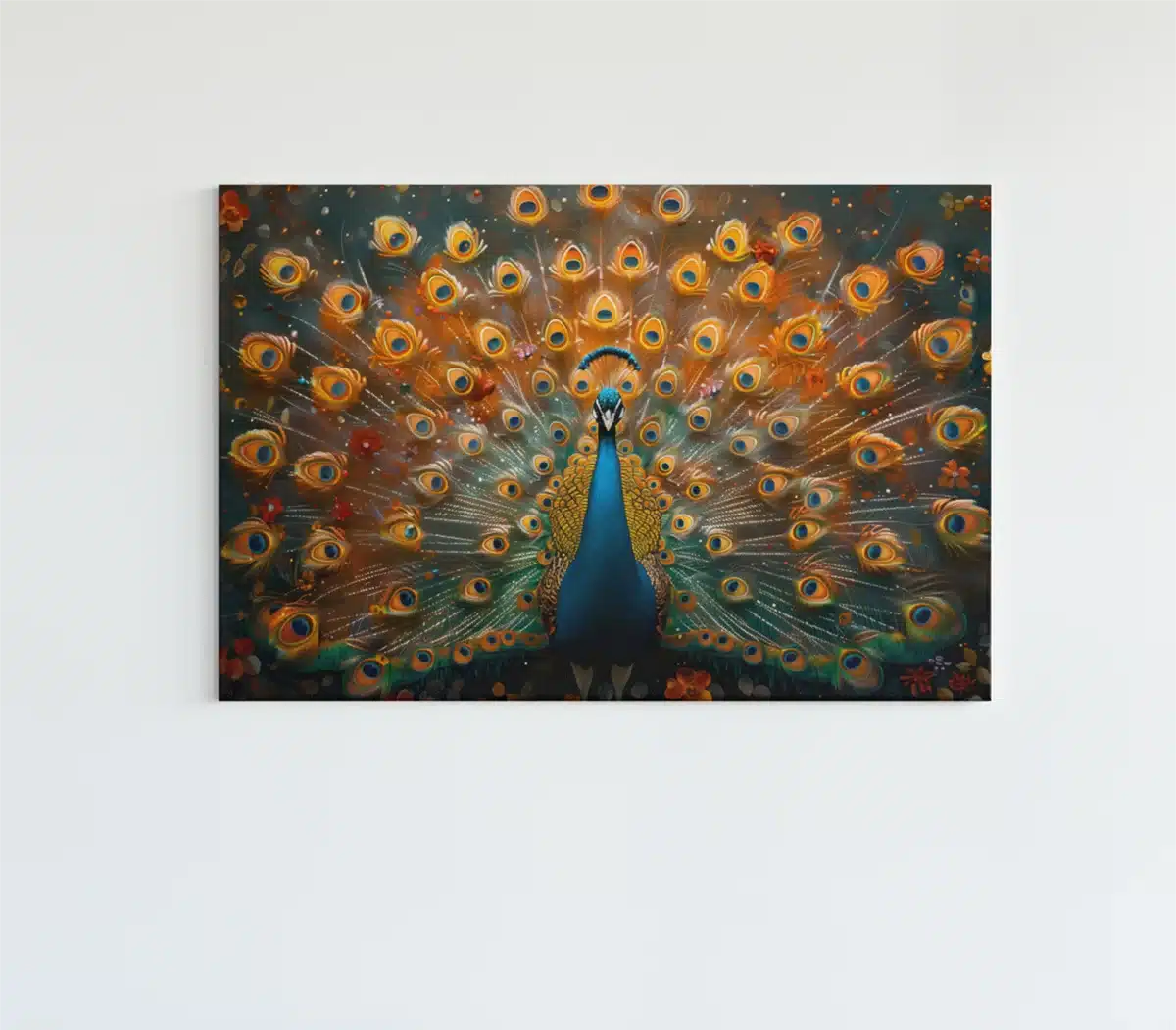 Pauw Canvas Schilderij