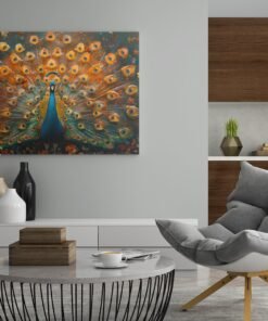 ALIVA 1446 pauw canvas schilderij b 1