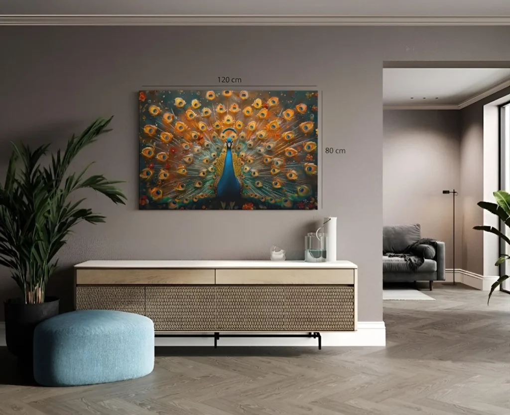 Pauw Canvas Schilderij
