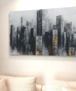 ALIVA 1450 wolkenkrabbers canvas schilderij c