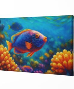 ALIVA 1451 kleurrijke zee vis canvas schilderij a