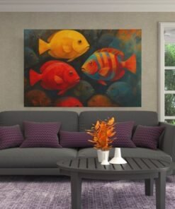 ALIVA 1452 kleurrijke vissen moderne canvas schilderij b