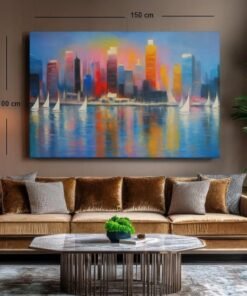 kleurrijke-stad-op-canvas-schilderij-d