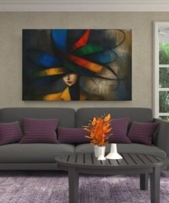 ALIVA 1460 de mystieke vrouw canvas schilderij b