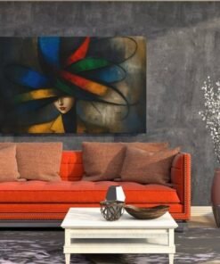 ALIVA 1460 de mystieke vrouw canvas schilderij c