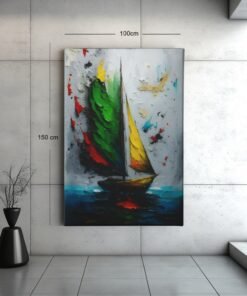 abstract-zeilboot-canvas-schilderij-d