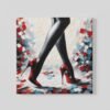 OEFE 1275 red high heels canvas schilderij