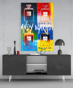 dsg 4062 andy warhol and chanel glasschilderij
