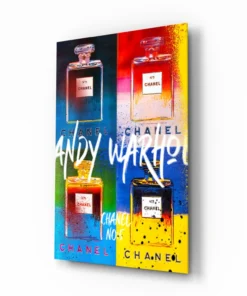 Andy Warhol and Chanel Glasschilderij