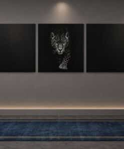 Drieluik Schilderij Luipaard