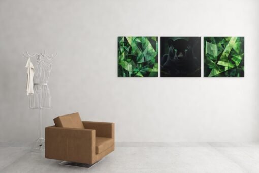 Panter Drieluik Schilderij