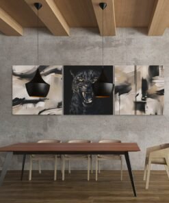 Alternative view of Luipaard Drieluik Schilderij