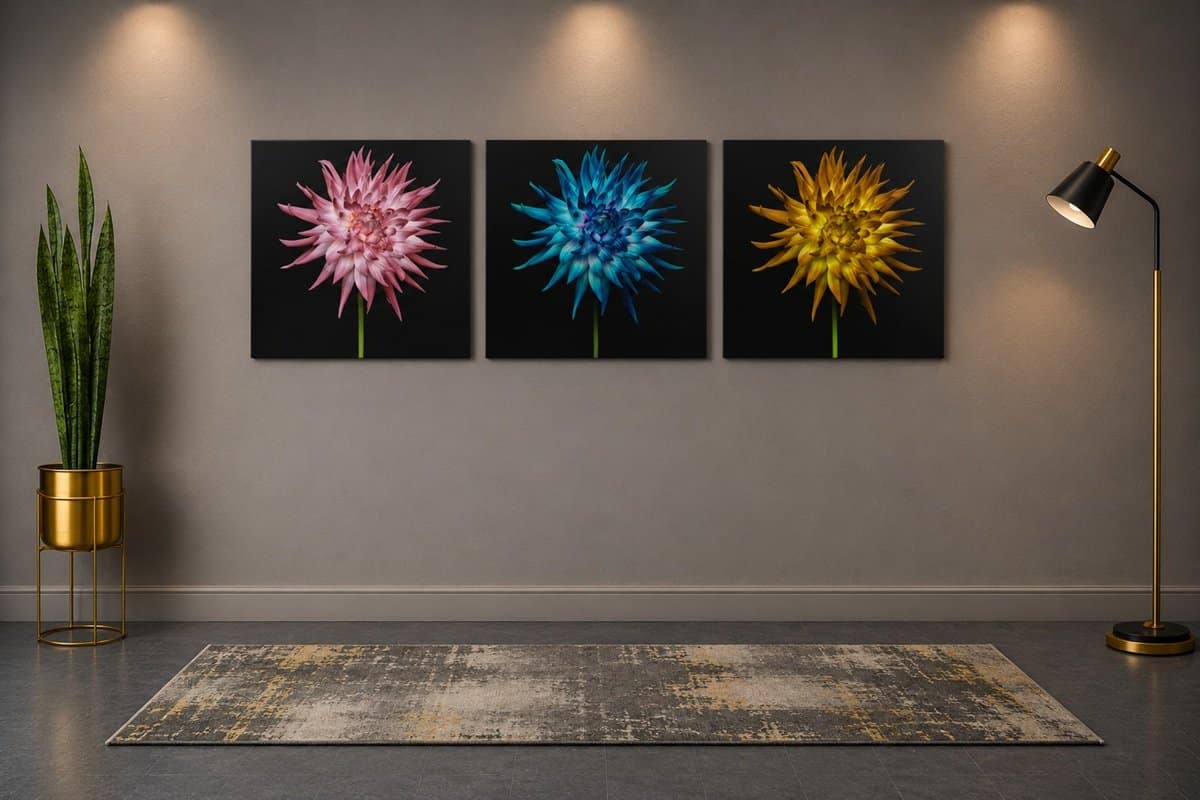 Bloemen Drieluik Schilderijen